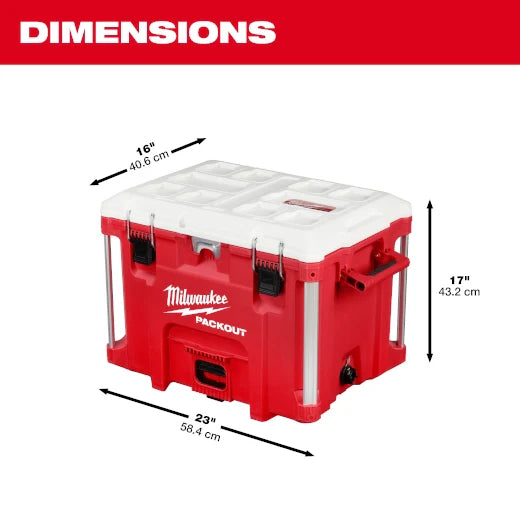 Glacière XL 40QT Packout - Rouge - Milwaukee - Quincaillerie G.H. Berger