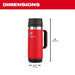 Tasse isotherme avec couvercle à bec 18oz PACKOUT - Rouge - Milwaukee - Quincaillerie G.H. Berger