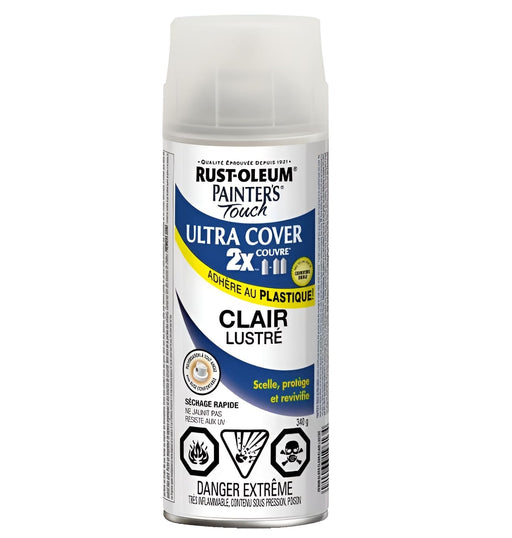 Peinture en aérosol Rust-Oleum Painter's Touch polyvalente 340g - fini lustré - Transparent - Quincaillerie G.H. Berger