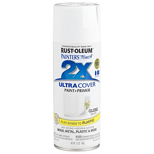 Peinture en aérosol Rust-Oleum Painter's Touch polyvalente 340g - fini lustré - Blanc - Quincaillerie G.H. Berger
