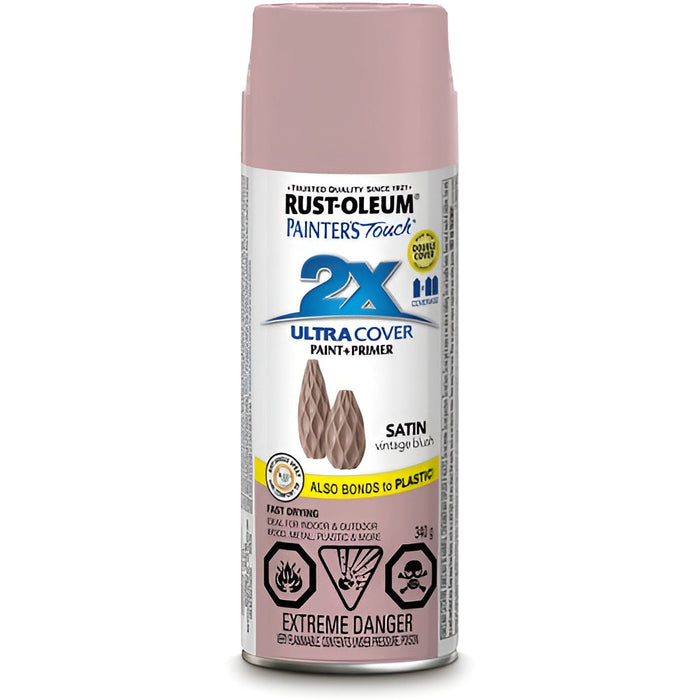 Peinture en aérosol Rust-Oleum Painter's Touch polyvalente 340g - fini satiné - Vieux rose - Quincaillerie G.H. Berger