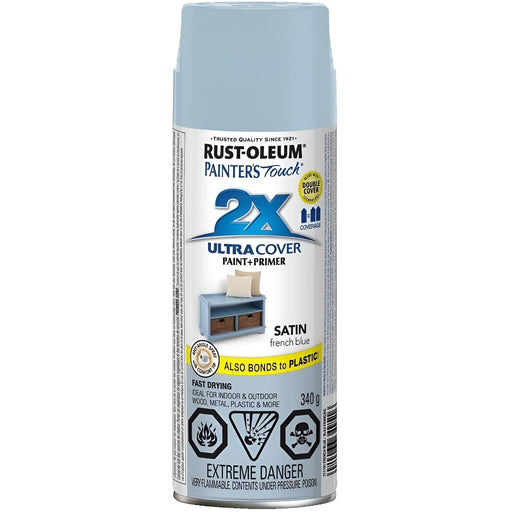 Peinture en aérosol Rust-Oleum Painter's Touch polyvalente 340g - fini satiné - Bleu français - Quincaillerie G.H. Berger