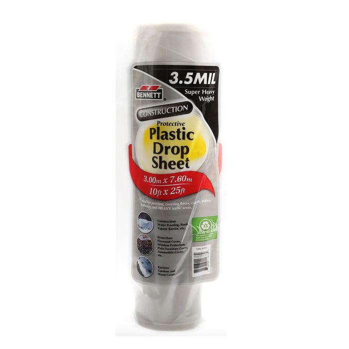 Bâche de protection en polythène 10' X 25'  calibre super robuste