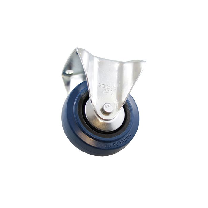 Roulette fixe bleue 4" à platine Blickle