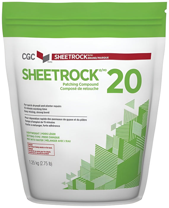 Composé à joints Sheetrock DuraBond 20 à prise rapide - 1.25 kg CGC - Quincaillerie G.H. Berger