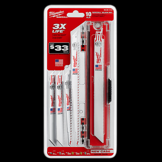 Ens. 10 lames SAWZALL, à bois et métal