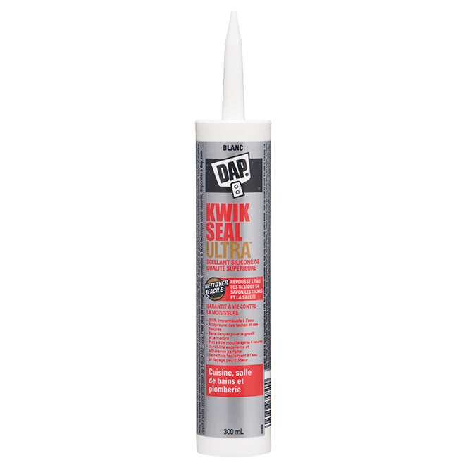Scellant Kwik Seal Ultra pour cuisines et salles de bain - Blanc - 300 mL DAP