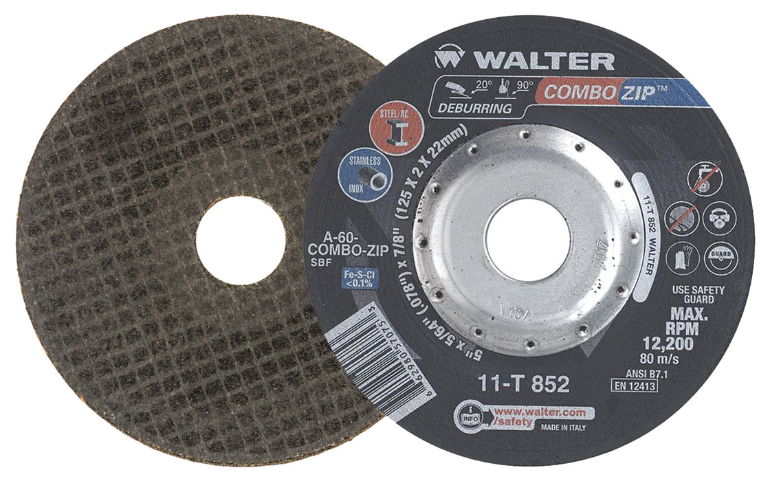 Meule à ébarber COMBO ZIP™ [4-1/2"x5/64"x7/8"]