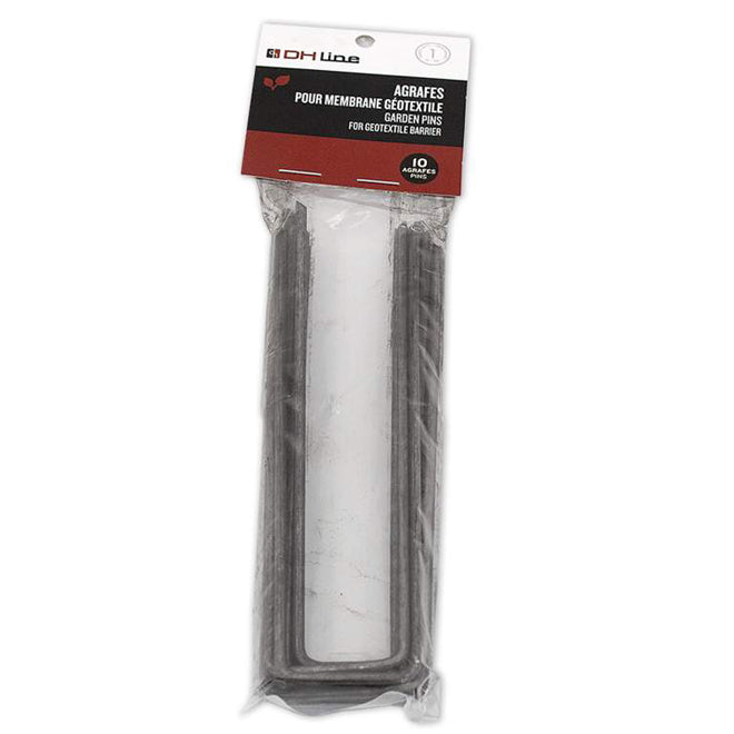 Fixations en U 6" X 1-1/2" pour membrane géotextile - Paquet de 10 DHLine