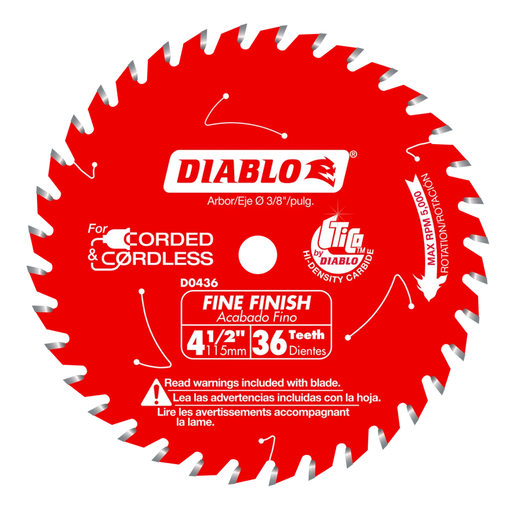 Lame de finition fine à bois (4-3/8" X 36 dents) Freud - Quincaillerie G.H. Berger