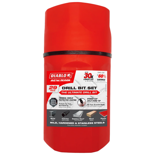 Ensemble de forets Metal Demon tout usage 29 morceaux Diablo - Quincaillerie G.H. Berger