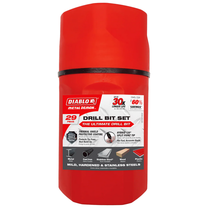 Ensemble de forets Metal Demon tout usage 29 morceaux Diablo - Quincaillerie G.H. Berger