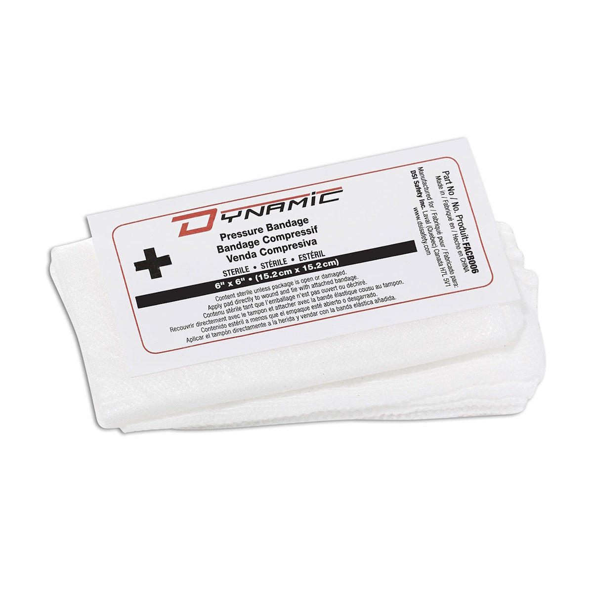 DYNAMIC (PIP CANADA) Pansement compressif 6" X 6"