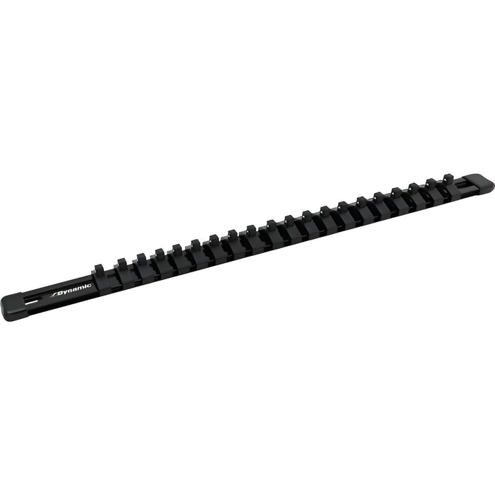 Rail de rangement noir en aluminium pour douilles à prise 1/4" Dynamic Tools - Quincaillerie G.H. Berger