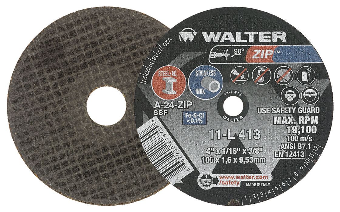 Meule ZIP™ pour meuleuse droite [4"x1/16"x3/8"]