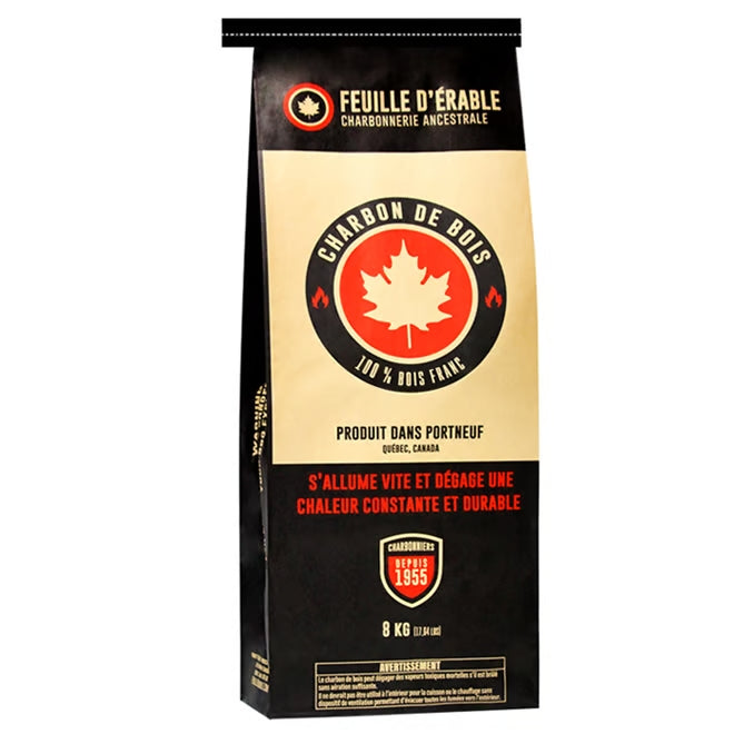 Charbon de bois franc Feuille d'érable - 8 kg - Quincaillerie G.H. Berger