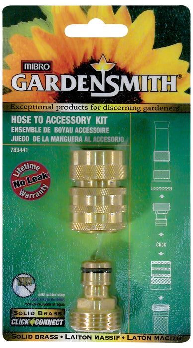 Ensemble de raccord pour boyau à accessoires 1/2" 783441 - Garden Smith