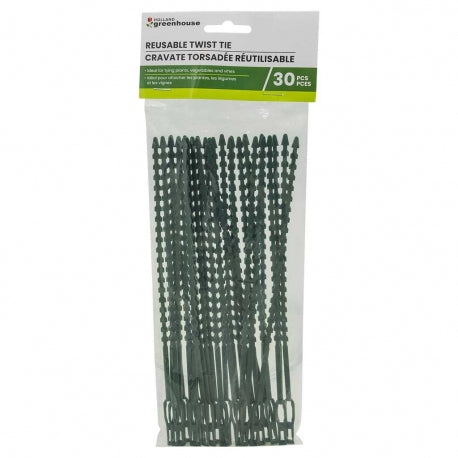 Attache à plantes réutilisables en plastique 9" - Paquet de 30