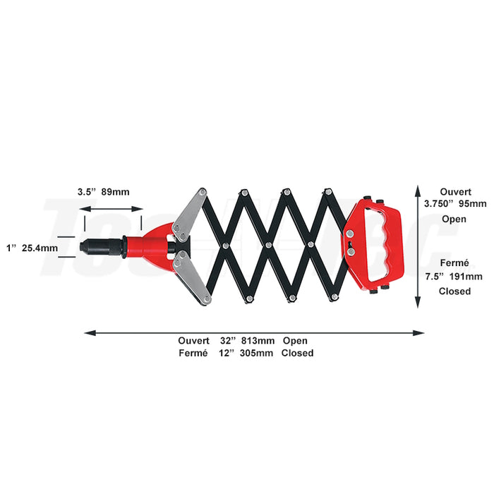 Riveteuse robuste pour Pop rivets