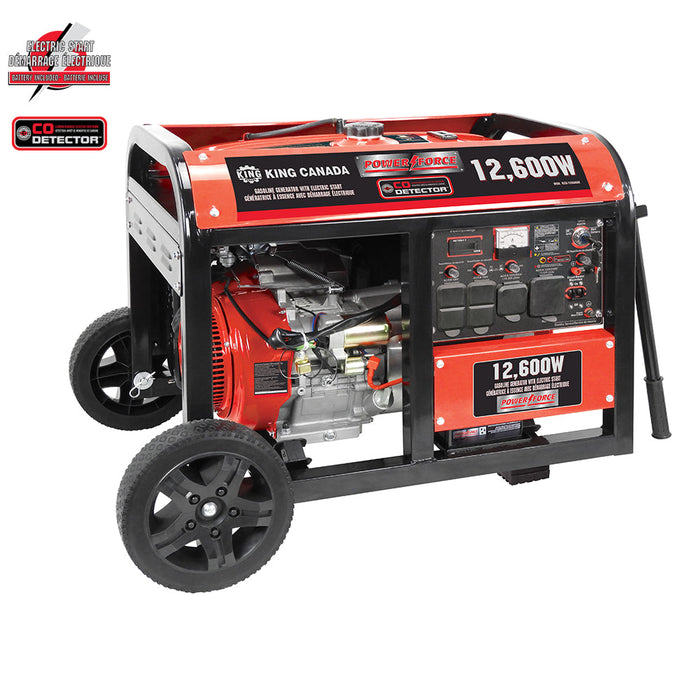 Génératrice à essence avec démarreur électrique 12 600 W King Canada