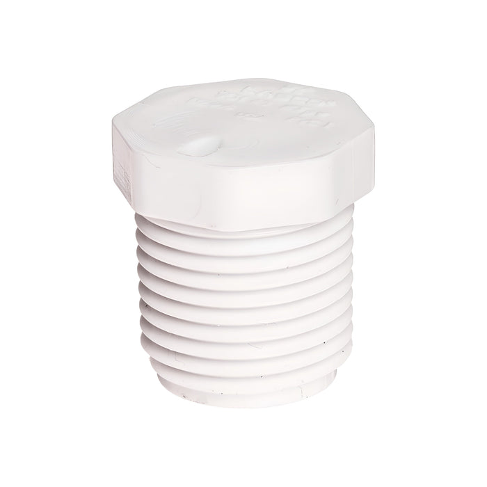 Bouchon hexagonal blanc 1/2" (M) NPT Lasco - Quincaillerie G.H. Berger