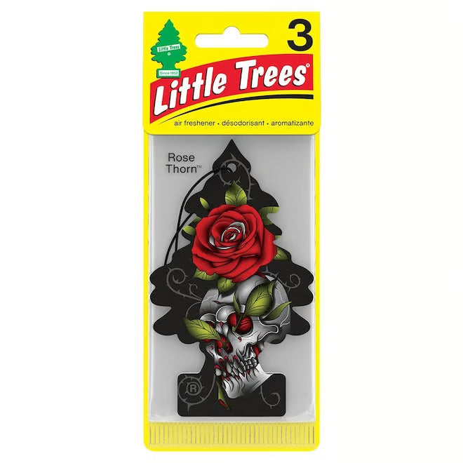 Désodorisant pour véhicule Little Trees Épine de rose - Paquet de 3 - Quincaillerie G.H. Berger
