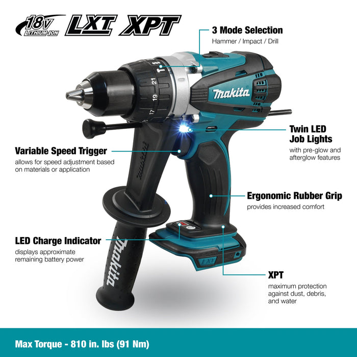 Perceuse à percussion 1/2" 18V LXT - Outil seulement Makita - Quincaillerie G.H. Berger