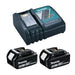 Ensemble de chargeur rapide et 2 batteries 5.0 Ah 18V Makita - Quincaillerie G.H. Berger