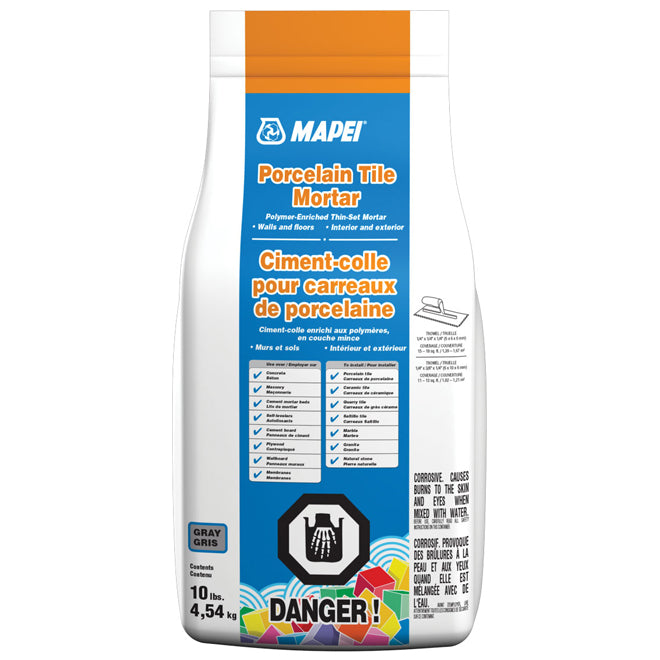 Ciment-colle pour carreau de porcelaine - 4.5 kg MAPEI