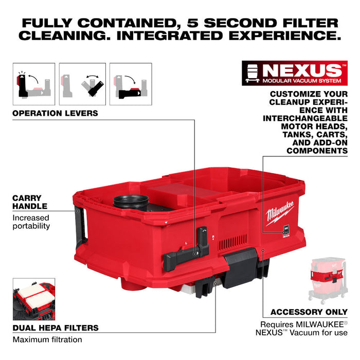 Nettoyeur de filtre pour aspirateur NEXUS Milwaukee - Quincaillerie G.H. Berger