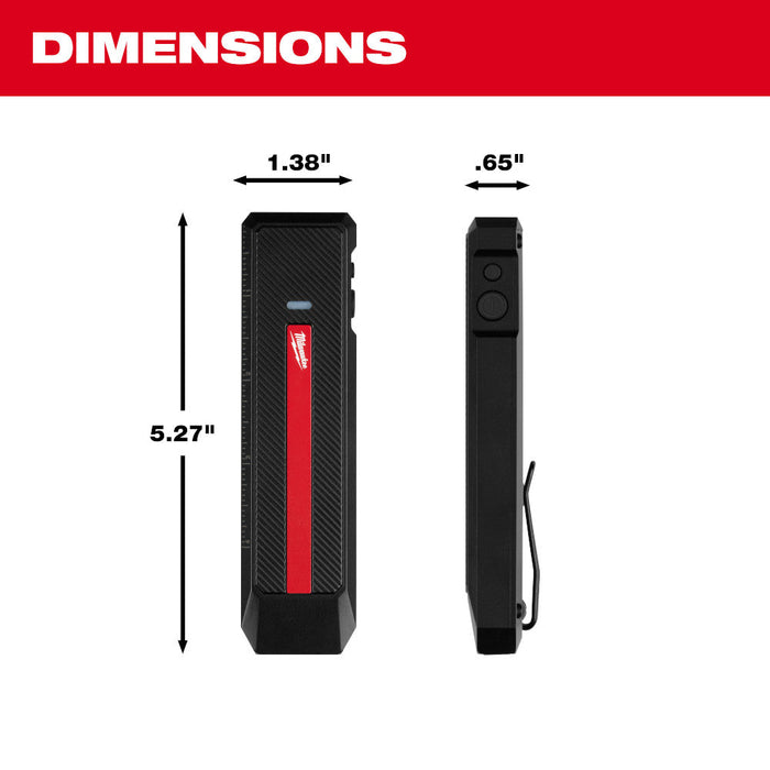 Lampe de poche plate rechargeable avec laser Milwaukee
