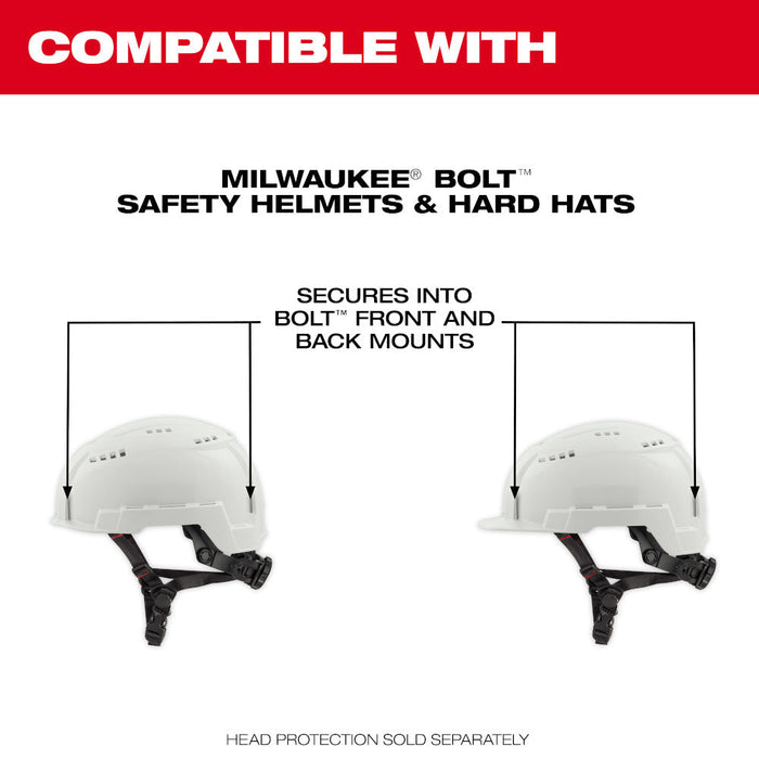 Lampe frontale compacte BOLT pour casque Milwaukee