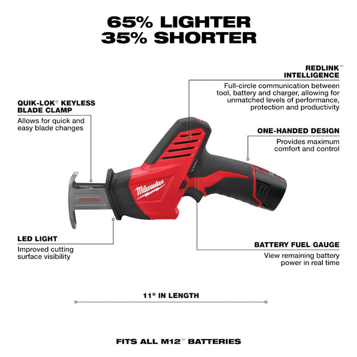 Ensemble de scie alternative M12 Hackzall 1/2" Milwaukee