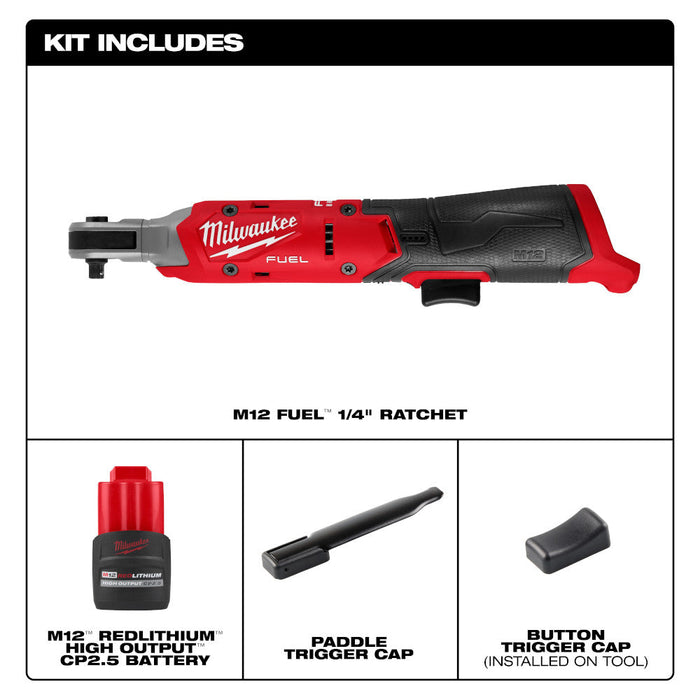 Ensemble de clé à rochet 1/4" M12 Milwaukee