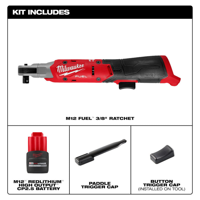 Ensemble de clé à rochet 3/8" M12 Milwaukee