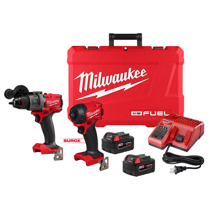 Ensemble de perceuse à percussion 1/2" et visseuse à chocs SURGE 1/4" M18 Milwaukee