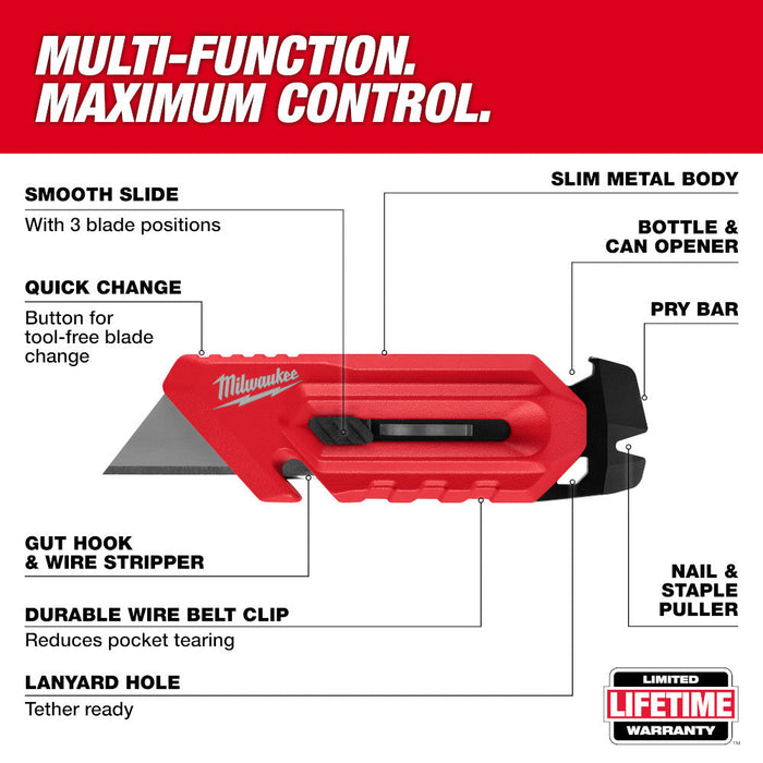 Couteau utilitaire multifonction compact Milwaukee