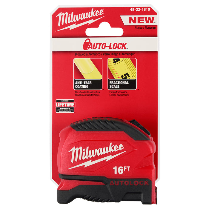 Ruban à mesurer 16' AUTO-LOCK Milwaukee - Quincaillerie G.H. Berger