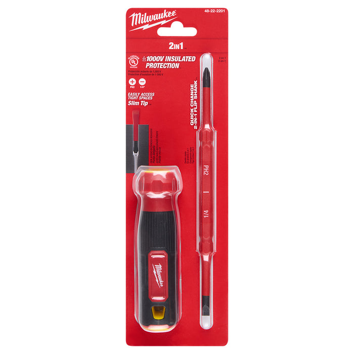 Tournevis à double embout 2-en-1 isolé 1000V Milwaukee - Quincaillerie G.H. Berger