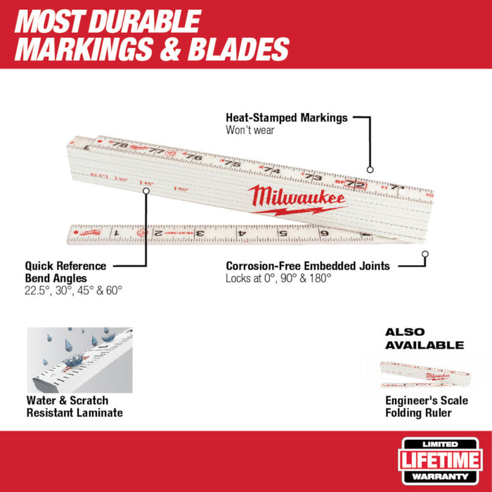 Règle pliante en fibre de verre 78" Milwaukee