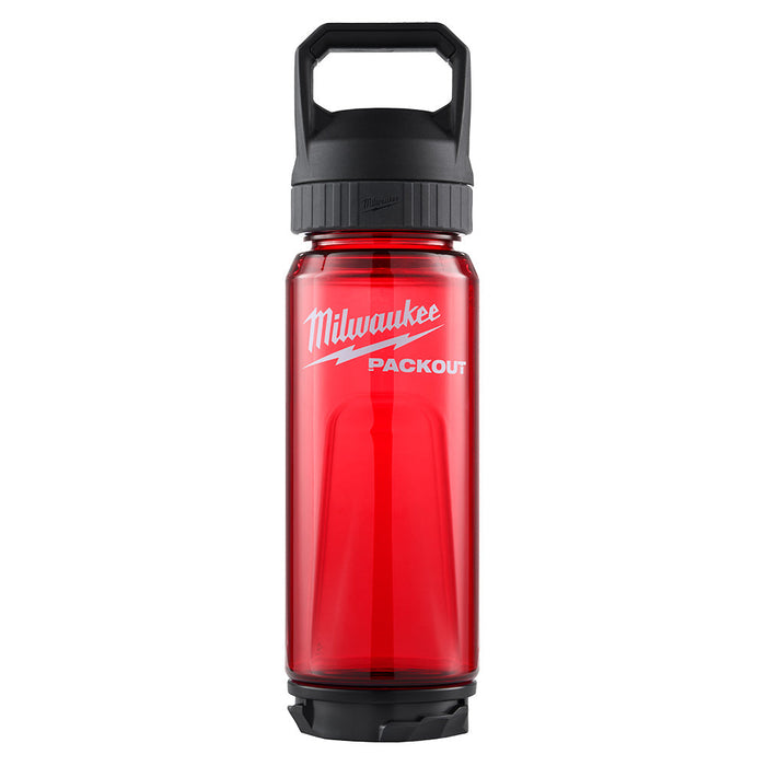 Bouteille en plastique rouge Packout Milwaukee 25 oz