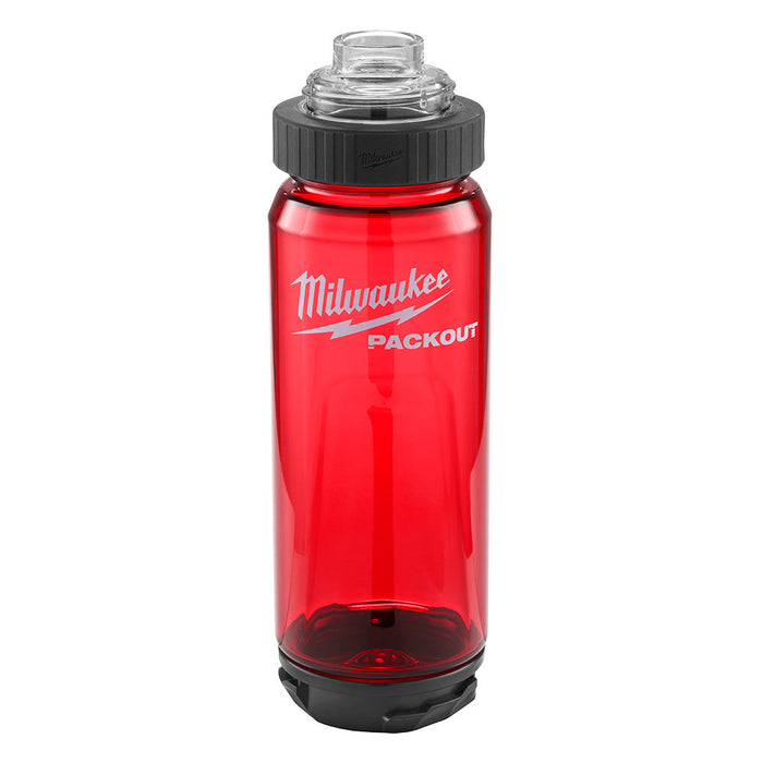 Bouteille en plastique rouge Packout Milwaukee 25 oz
