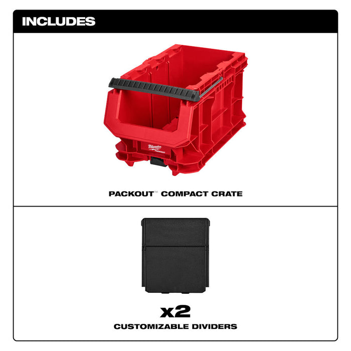 Caisse compacte à poignée Milwaukee PACKOUT