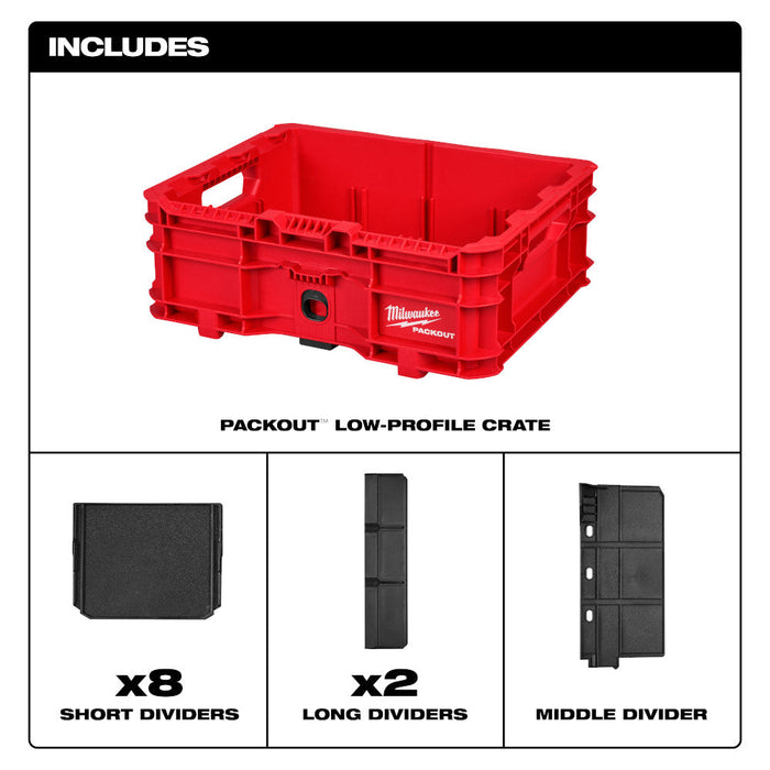 Caisse de rangement basse PACKOUT Milwaukee