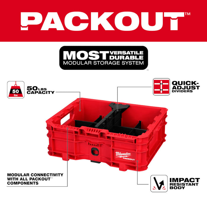 Caisse de rangement basse PACKOUT Milwaukee