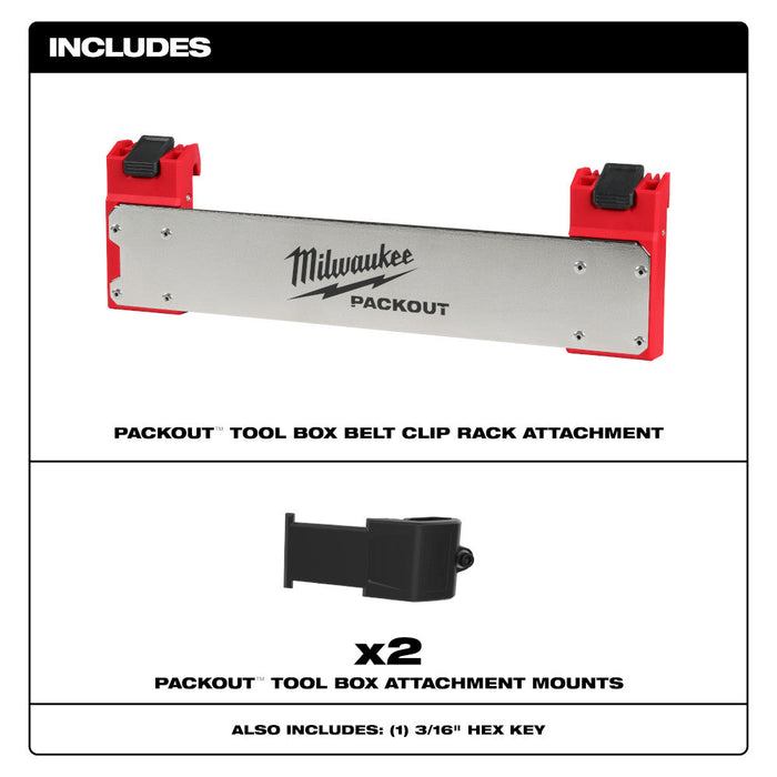 Plaque de rangement Packout en attache à ceinture Milwaukee
