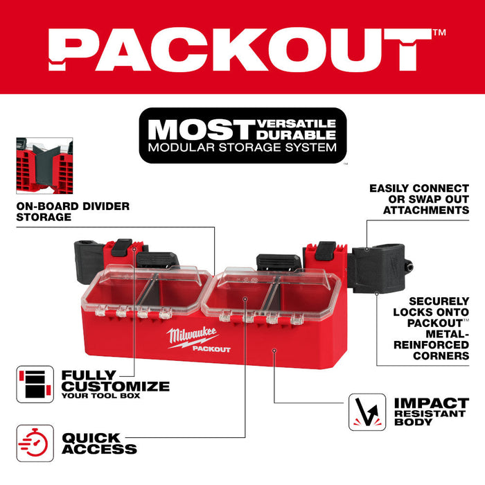 Coffrets de rangement Packout à 4 compartiments Milwaukee