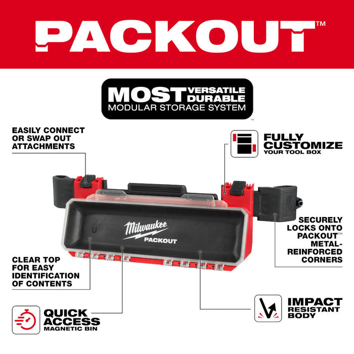 Bac magnétique avec attaches Packout  Milwaukee
