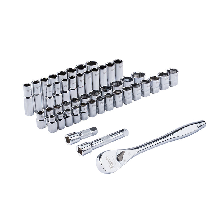 Ensemble de 47 douilles impériales et métriques à prise 1/2"