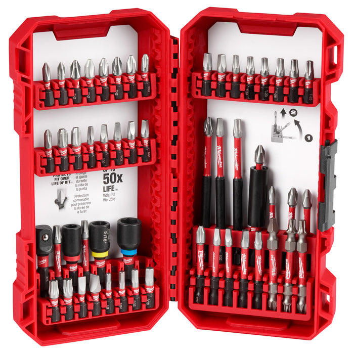 Ensemble de 54 embouts SHOCKWAVE dans un organisateur PACKOUT Milwaukee - Quincaillerie G.H. Berger